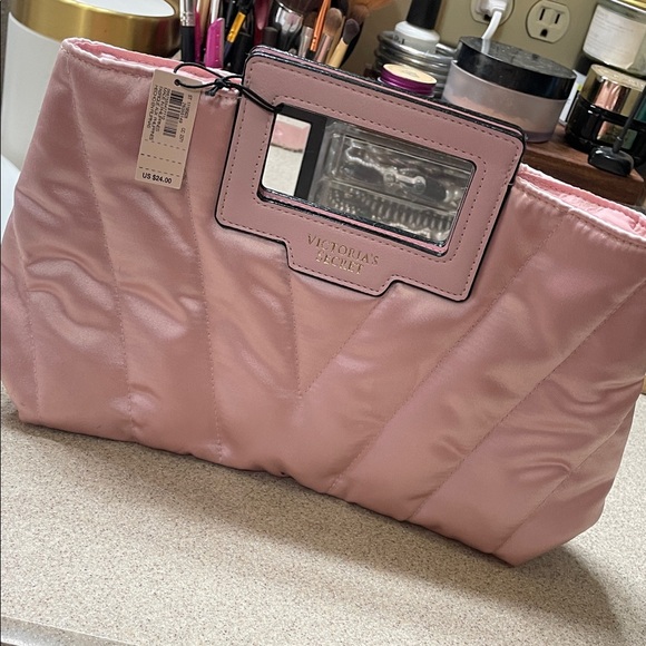 Victoria's Secret Light Pink Satin Wristlet - Picture 2 of 8